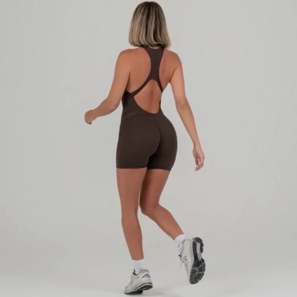 Davis Active Tank Romper Brown M/L - Picture 2 of 7